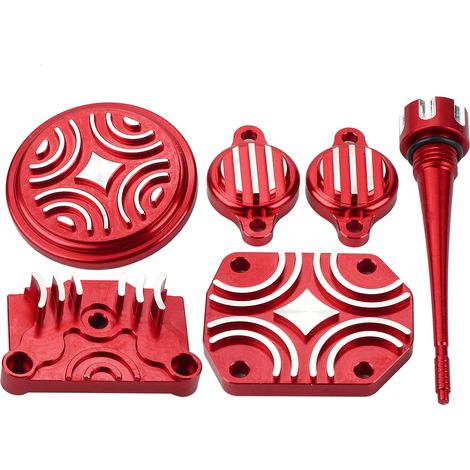 Cache moteur aluminium pour moto cross Lifan 110cc 125cc, kit de protection rouge (1/5)