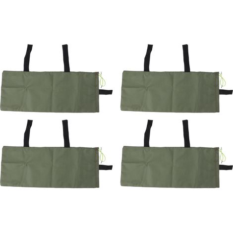 Sacs de sable barrière contre les inondations, 4 pièces, sacs de sable épais de prévention pour le contrôle, toile en tissu Oxford 600D, fermeture à cordon vert
