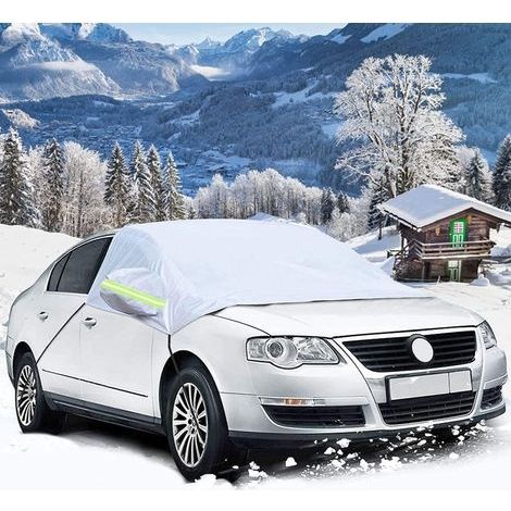 Pare-Brise Voiture,Pare-Brise Couverture Anti-Neige Couverture Pare-Brise Voiture Anti-Givre Anti UV Bâche Pare-Brise Protection Cover Universelle Pare-Brise Avant pour Voiture,130 x 220cm (1/5)