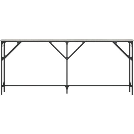 Consolle da ingresso funzionale ed elegante 180 x 23 x 75 cm multistrato grigio e metallo DEC032225