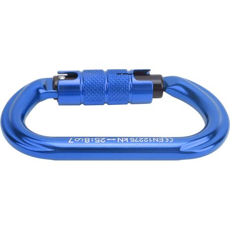 Mousqueton de sécurité Xinda en forme de O, mousqueton robuste en alliage d'aluminium pour l'escalade, bleu