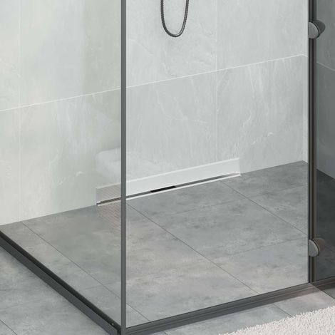 Wandmontierter Duschablauf Silber 60 cm Edelstahl 304