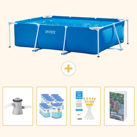 Intex Piscine Tubulaire Rectangulaire - 220x150x60 cm - 5-pièces  SCB123 (1/5)