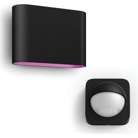Philips Hue Dymera Aplique de pared exterior Up & Down (Negro) Luz blanca y de color - incl. Sensor de movimiento exterior - White and Color Ambiance (1/5)