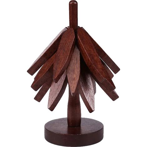 Soporte para salvamanteles, madera de nogal, resistente al calor, color nogal, 3 piezas, 12,5 x 12,5 x 23 cm. (1/2)
