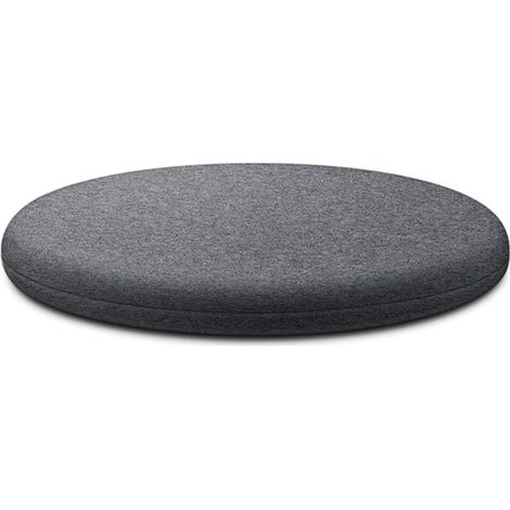 Coussin de chaise rond en mousse à mémoire de forme 40 cm, intérieur amovible - Gris foncé (1/5)