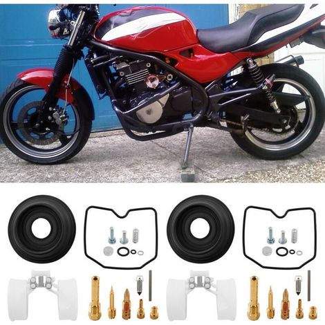 Kit de Réparation de Carburateur de Moto , 2 Ensembles de Pièces de Carburateur pour Kawasaki Er500 Er-5 1998-2005 T49 (1/5)