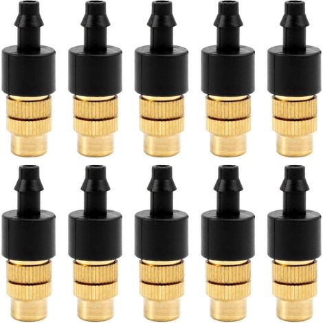 10 ugelli nebulizzatori regolabili per irrigazione da giardino, spruzzatori in ottone per sistemi di irrigazione (1/5)