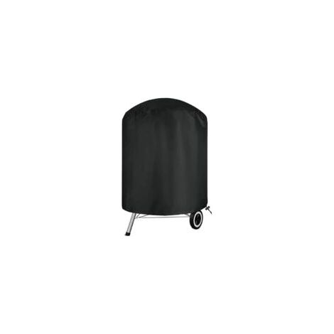 Funda redonda impermeable para barbacoas Weber, fabricada en tejido Oxford resistente a los rayos UV, color negro (Φ70 x 70 cm) - Crezuo