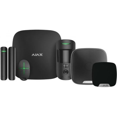 Ajax Kit antifurto wireless Nero HUB2 PLUS GSM(4G) + SENSORE + CONTATTO + SIRENA - 38175 - 20504