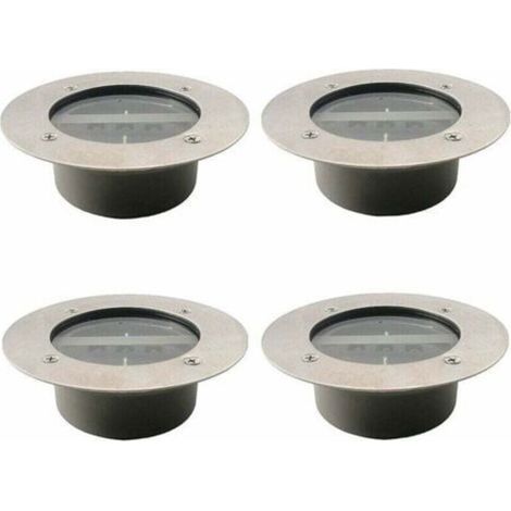 Projecteurs solaires à 3 LED étanches IP65 pour pelouse de jardin, blanc froid Lot de 4 (1/4)