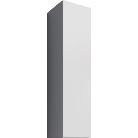 Hängeschrank  Vitrinenschrank  Vitrine  Wohnzimmer  1 Tür 3 Fächer  Weiß Matt  Modell Aitana O1  30x120x30cm
