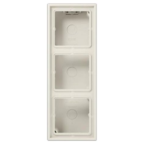 Jung Capuchon apparent triple, LS CUBE, Duroplastique, blanc, montage vertical et horizontal LS 583 A W