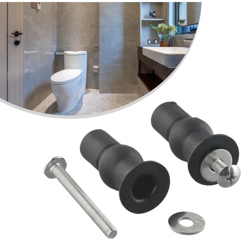 Lot de 2 vis d'expansion pour abattant de WC, 48 x 4,6 mm, fixation pour charnières d'abattant, outil de réparation pour salle de bain, accessoire de remplacement (1/5)