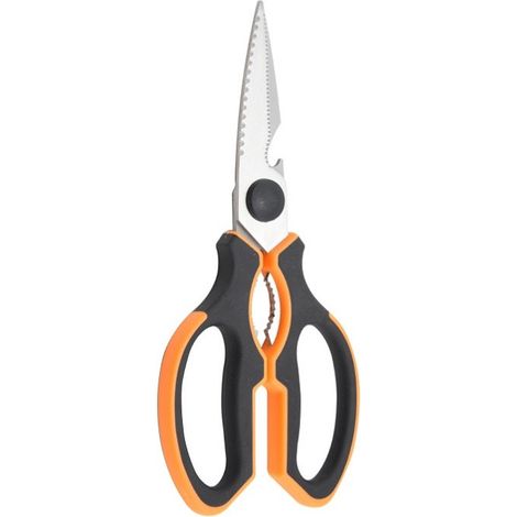 Ciseaux de Cuisine Professionnel Multiusage - Ciseau Cuisine en Acier Inoxydable Jaune (1/5)