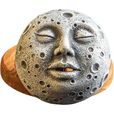 1 quemador de incienso decorativo con forma de cara de luna para la decoración del hogar. (1/4)