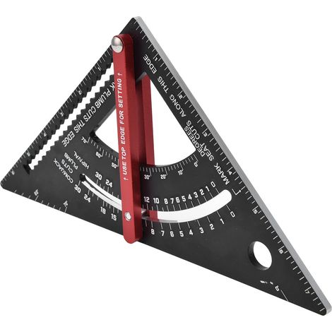 Équerre triangle réglable articulée alliage aluminium outil traçage bois multifonction 7 pouces (1/5)