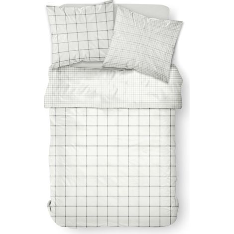 Parure de couette réversible 100% coton 57 fils 240x220 KAROO (1/5)