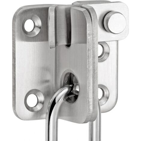 1pc Serrure de porte coulissante en acier inoxydable argenté, loquet de porte, boulons de porte battante avec vis pour portes, fenêtres, armoires et (1/5)