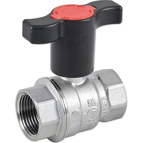 Kugelhahn 1 1/2'' IG x 1 1/2'' IG - Messing verchromt - mit verlängertem T-Griff - R851TX007
