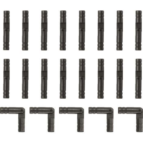 Lot de 20 charnières invisibles en laiton, 4 x 25 mm, petites charnières dissimulées pour boîtes à bijoux, noires (1/5)