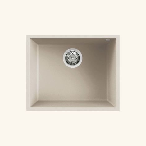 Évier sous-plan granit beige Luisina QUADRILLE 1 bac 540x440 (1/5)