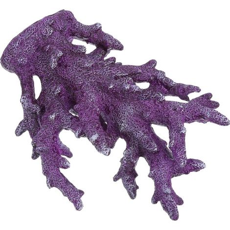 Sculpture Corail Artificiel en Résine Violet Décoration Récifale Réaliste pour Aquarium Centre de Table Marin Ornement Récif Corallien Polyvalent pour Intérieur et Aquarium (1/5)