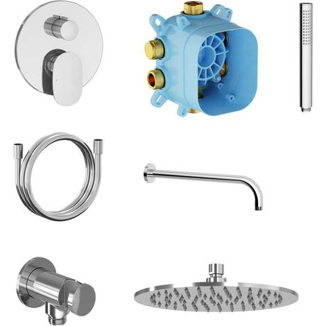 Ravak Spring - Unterputz-Duscharmatur SG 090.00CR, mit Korpus, mit Zubehör, Chrom X07S145 (1/3)