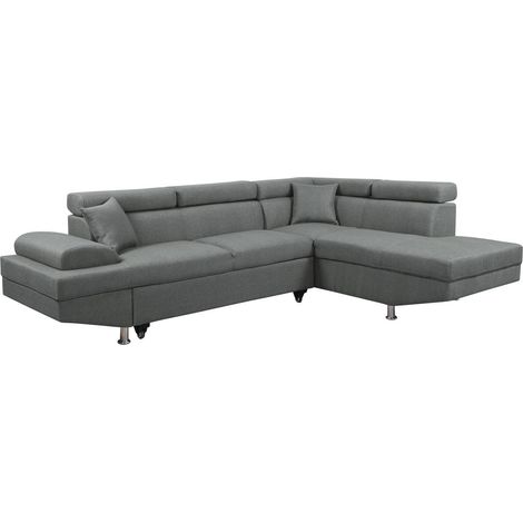 Sofá esquinero "Sophia luxe" - Gris - Esquina derecha (1/5)