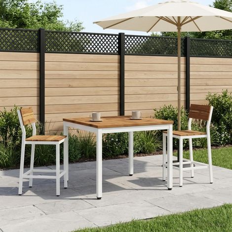 vidaXL Mesa de centro Natural y Blanco 80 x 80,5 x 45 cm (1/5)