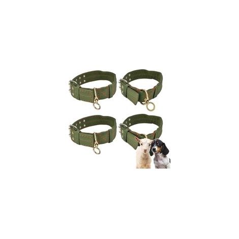 Lot de 4 colliers réglables épais pour chien - Collier en toile - Collier réglable - Pour cheval, mouton, bœuf, chien, chameau (L) (1/5)