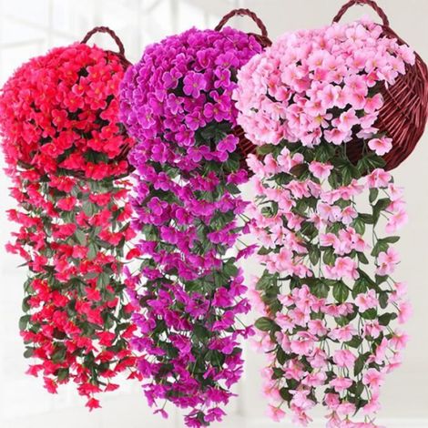 Bouquet de 2 fleurs artificielles rouges, longueur 85 cm, diamètre 5 cm, décoration pour maison, jardin, mariage et balcon (1/4)