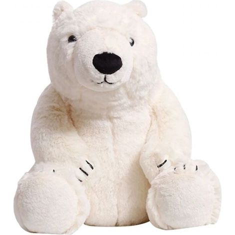 Plüsch-Eisbär – Tierförmiges Schlafkissen – Für Schlaf- oder Wohnzimmer – 1 Stück (1/5)