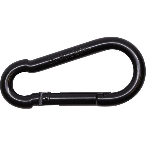 Karabinerhaken Schwarz Verzinkt 7 x 70 mm - pro Stück (1/2)
