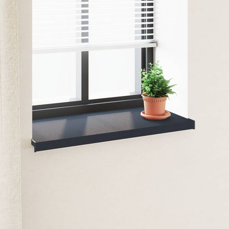 vidaXL Appui de fenêtre Anthracite avec grain de bois PVC