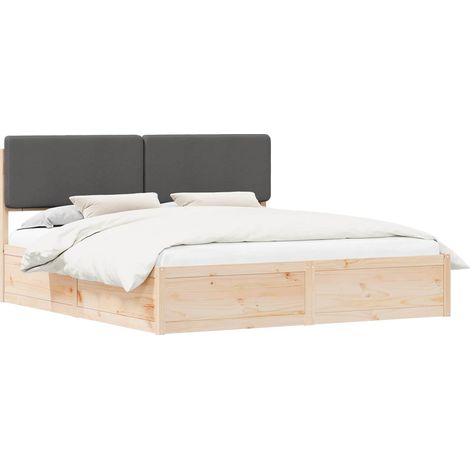 Maison Exclusive - Estructura de Cama con Cabecera Tapizada Gris (1/5)