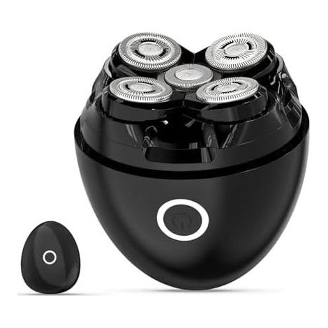 Herren-Kopfrasierer, 5D-Magnetscherkopf, IPX7 wasserdicht, Nass- und Trockenrasur, 120 Minuten Akkulaufzeit, USB-C-Ladeanschluss (L) - L (1/5)