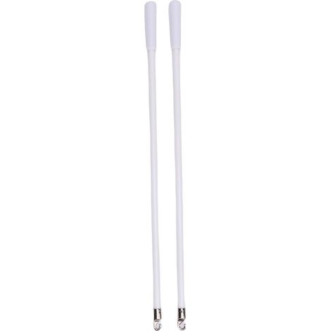 2 pièces baguettes aveugles stores verticaux bâton de remplacement avec poignée de crochet inclinaison en fibre de verre blanche pour accessoire d'ouvre-fenêtre 43.2 cm/17 pouces (1/5)