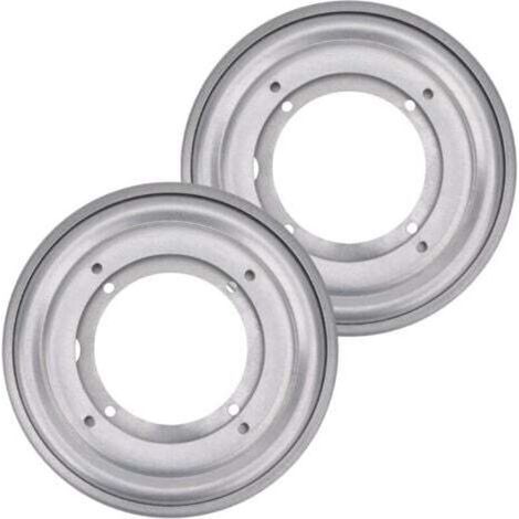 Lot de 2 plaques pivotantes rondes de 13.8 cm (5,5 pouces), base pivotante argentée, base de plateau tournant pour table pivotante, plateau, cuisine (1/4)