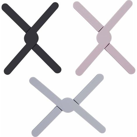 3-teiliges faltbares Untersetzer-Set, rutschfeste Silikonuntersetzer für heiße Speisen, für Küche und Esszimmer (1/5)