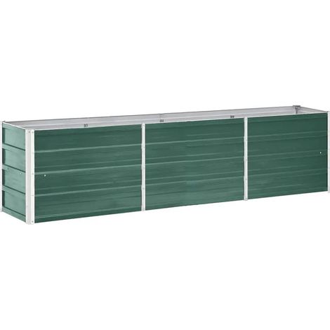 Lit surélevé de jardin,Jardinière,Pot de Fleurs Acier galvanisé 240x40x45 cm Vert XZZZ773156 (1/5)