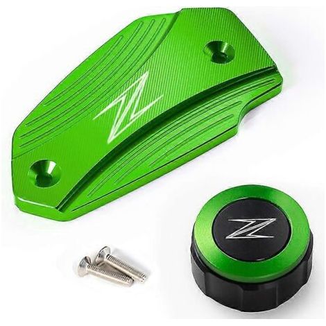 Accessoires de protection pour bouchons de liquide de frein avant et arrière et bouchon de réservoir d'essence pour motos Kawasaki Z 900, Z 800, Z 650, Z650, Z900 et Z800 (2013-2023) - Vert Z (1/5)
