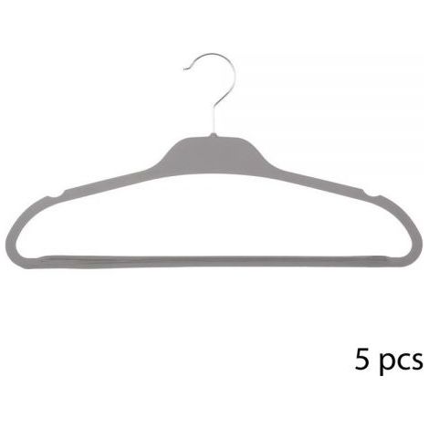Cintres antidérapants, set de 5 pièces, 45 x 23,5 x 3,5 cm
