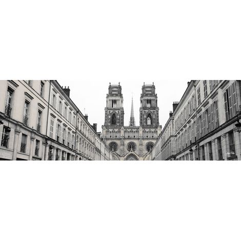 Tableau sur toile rue Jeanne d'Arc Orléans 30x97 cm - Impression sur Toile Murale Décorative - Image imprimée en HD sur Toile - Toile sur Châssis en Bois FSC - Fabriqué en France (1/4)