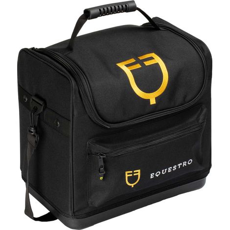 EQUESTRO Borsa kit grooming con tasche NERA Cavallo (1/5)