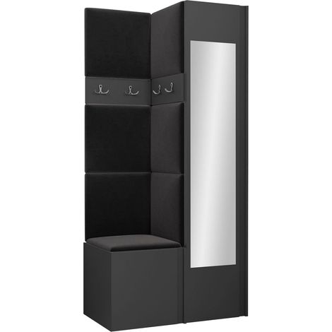 Conjunto para recibidor Pinis XXV, Polo 897, 186x82x46cm, Espejo, Tapiz, Aglomerado laminado, Colocada, Montada en la pared (1/5)