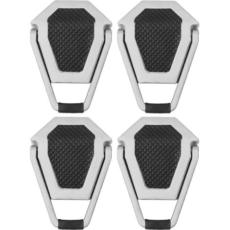 Support Ordinateur Portable Pliable Auto-adhésif en Alliage D'aluminium Argenté, Rehausseur Portable 4 Pièces pour Bureau et Maison, Léger et Invisible (1/5)