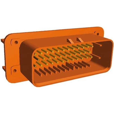 Connettore AmpSeal femmina 35 vie arancio PCB 90° pin dorati senza guarnizione