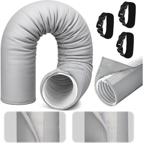 Manchon isolant pour tuyau CA portable, 150 x 50 cm, couvercle isolant, tuyau d'échappement, climatisation, couvercle isolant AC, isolation de tuyau CA portable (1/5)