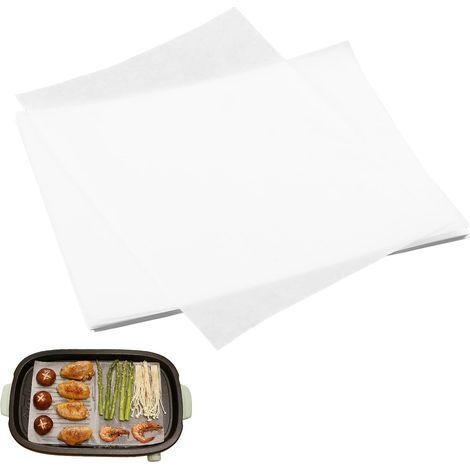 50 Pièces Papier Sulfurisé, 15×20 cm Feuilles de Papier de Cuisson, Airfryer Papier Cuisson, Feuille Azyme pour Nougat Idéal pour Pâtisserie Cuisine Rôtisserie, Facile à Utiliser et à (1/5)